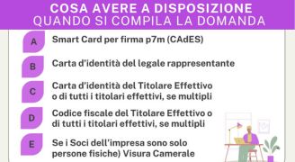 Infografica 3 - Cosa avere a disposizione quando si compila la domanda